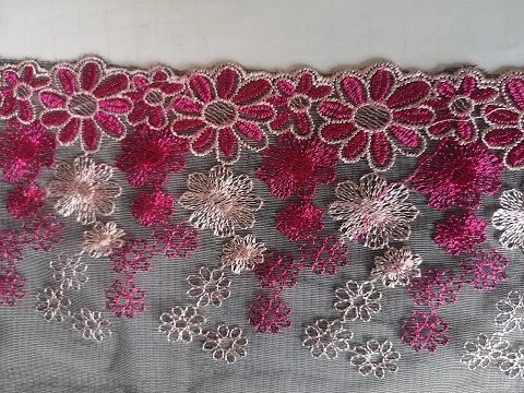 Beautiful embroidery mesh fabric
