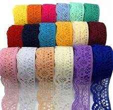 Non Elastic lace trim Chinlon Glister Shinning Metallic Gold Colorful Lace