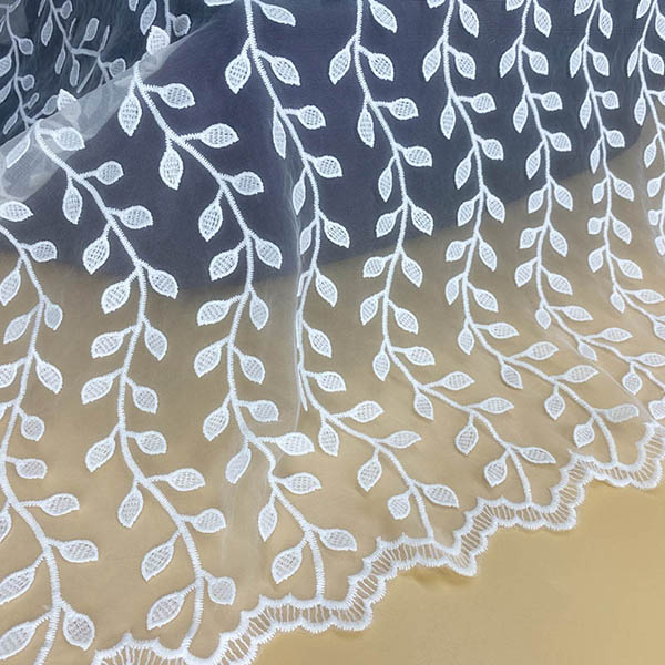 White Lace Mesh Fabric