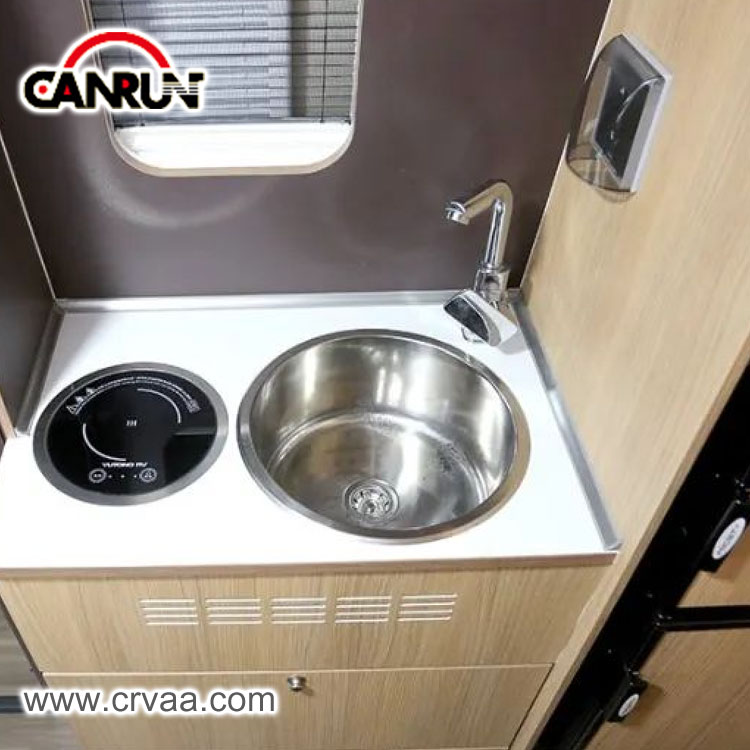 Cylindrical Stainless Steel RV Apartment Sink - 1