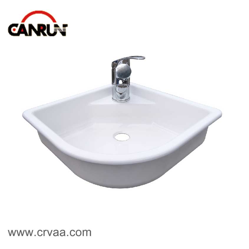 Triangle Sink Corner RV Acrylic Wash Basin - 0