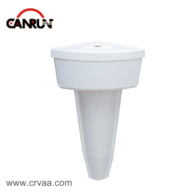 Corner Curved Plastic Acrylic Wash Basin with Pedestal - 0