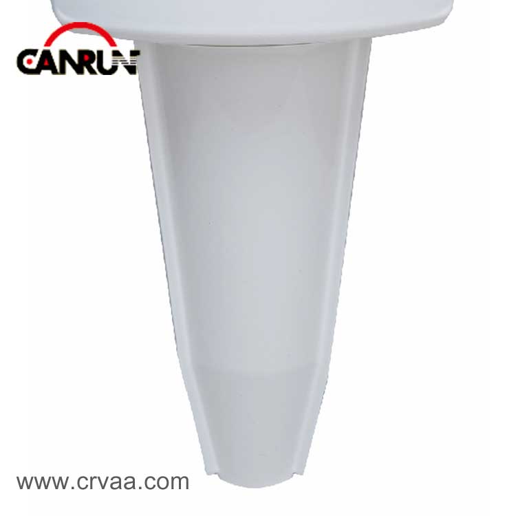 Corner Curved Plastic Acrylic Wash Basin with Pedestal - 1