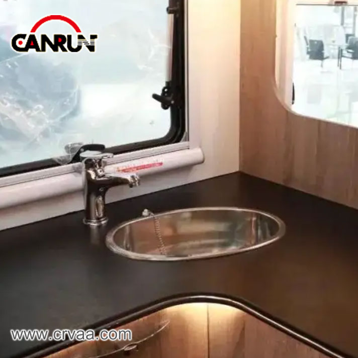 Oval tofarget RV Yacht-vask i rustfritt stål - 1