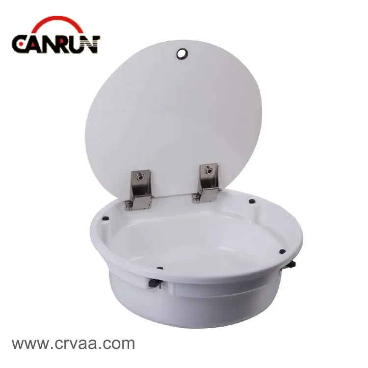 Lavabo rotondo in acrilico con rivestimento