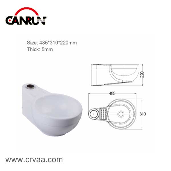 Round Swivel Acrylic Wash Basin - 1 