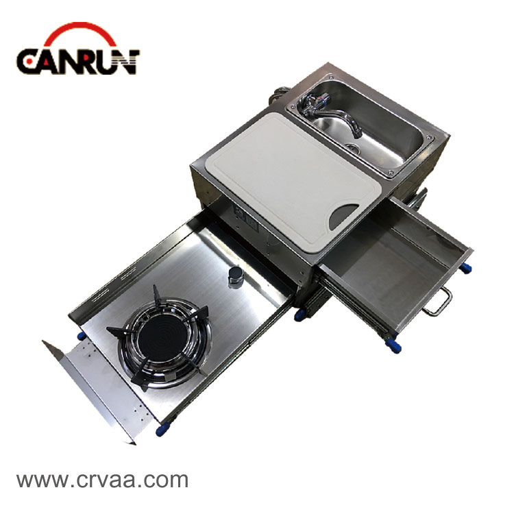 Single-all Pull-out Stove With Storage Drawer Chopping Board