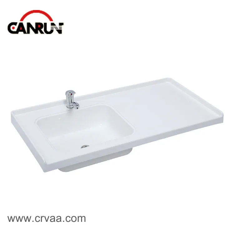 Square Left Basin with Countertop Acrylic Vanity