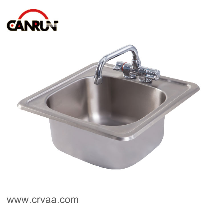 Square Stainless Steel RV Sink with Small Platform - 0