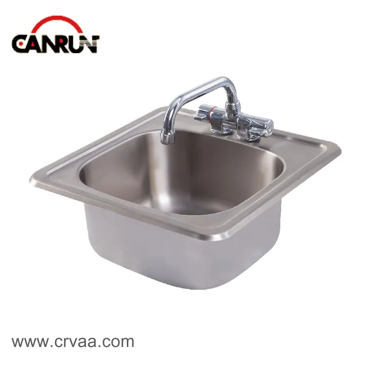 Square Stainless Steel RV Sink with Small Platform