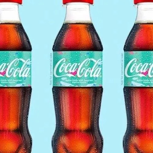 The world's first   Coca-Cola launched the ocean waste plastic recycled bottle