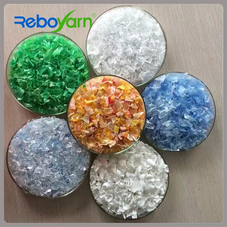 Hot Washed Filament Grade PET Bottle Scraps Color