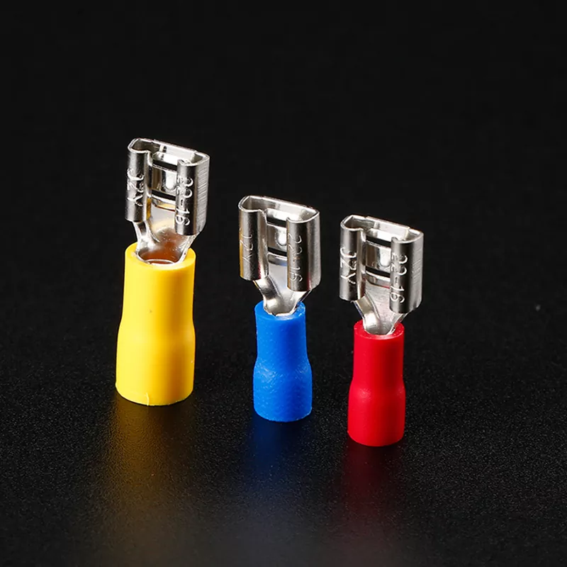 Insulated female disconnects terminals for 12-10 AWG Wire