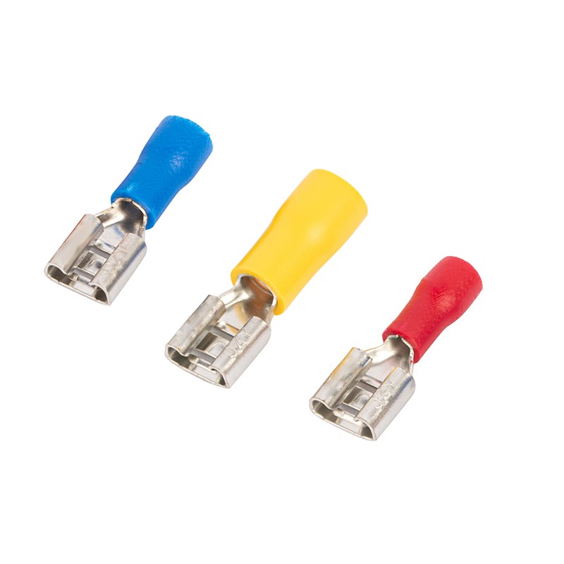 Insulated female disconnects terminals for 16-14 AWG Wire
