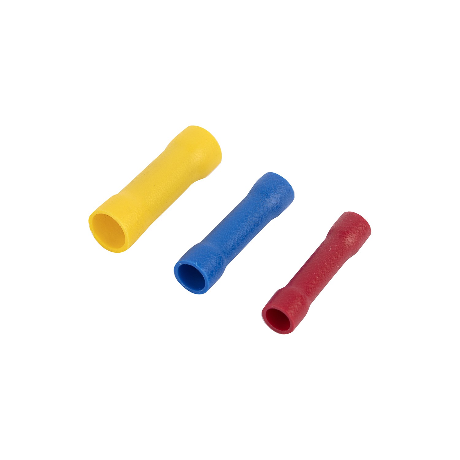 Insulated vinyl butt connectors for 22-16 AWG
