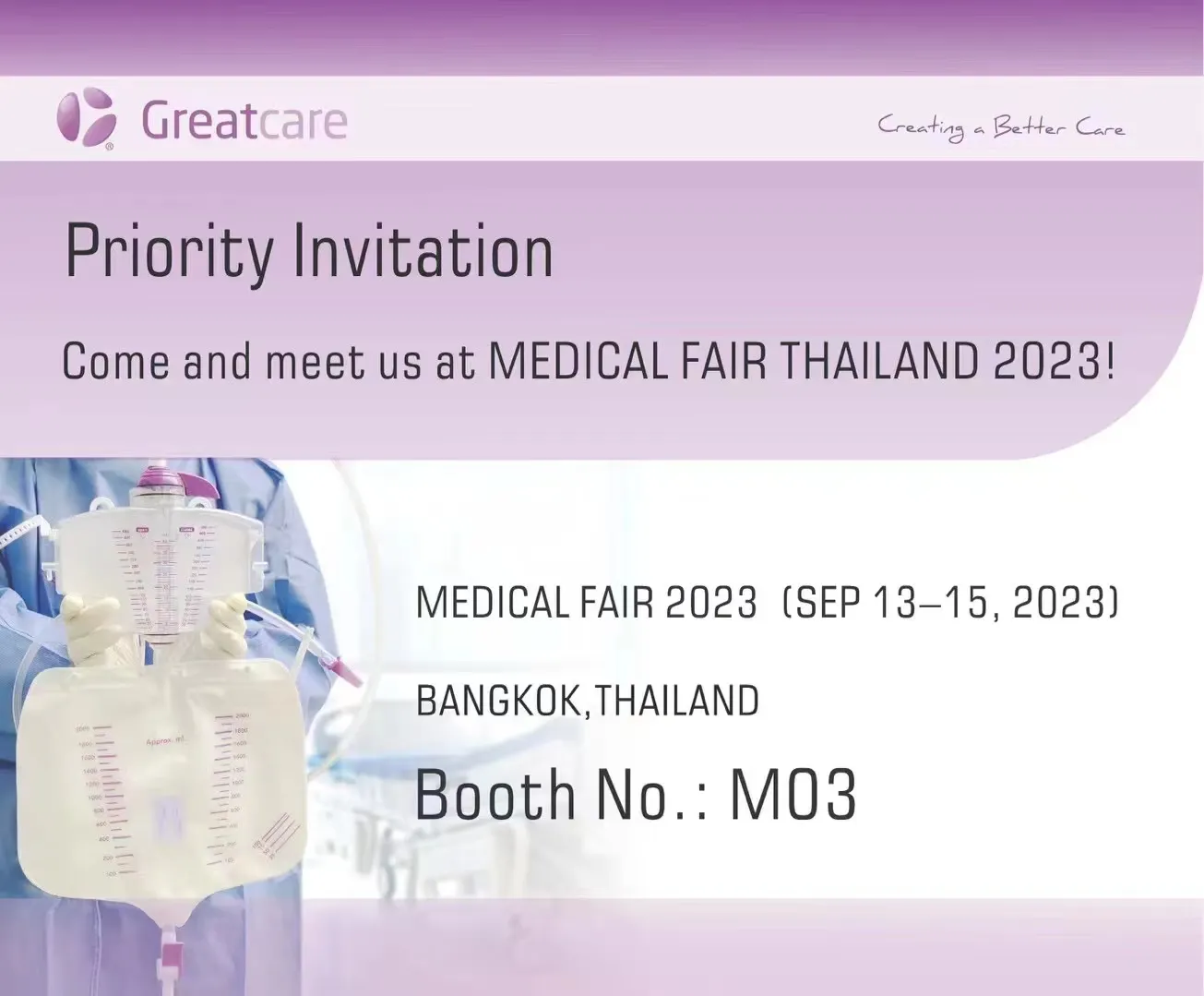 Greatcare team is participating in the Medical Fair Thailand 2023