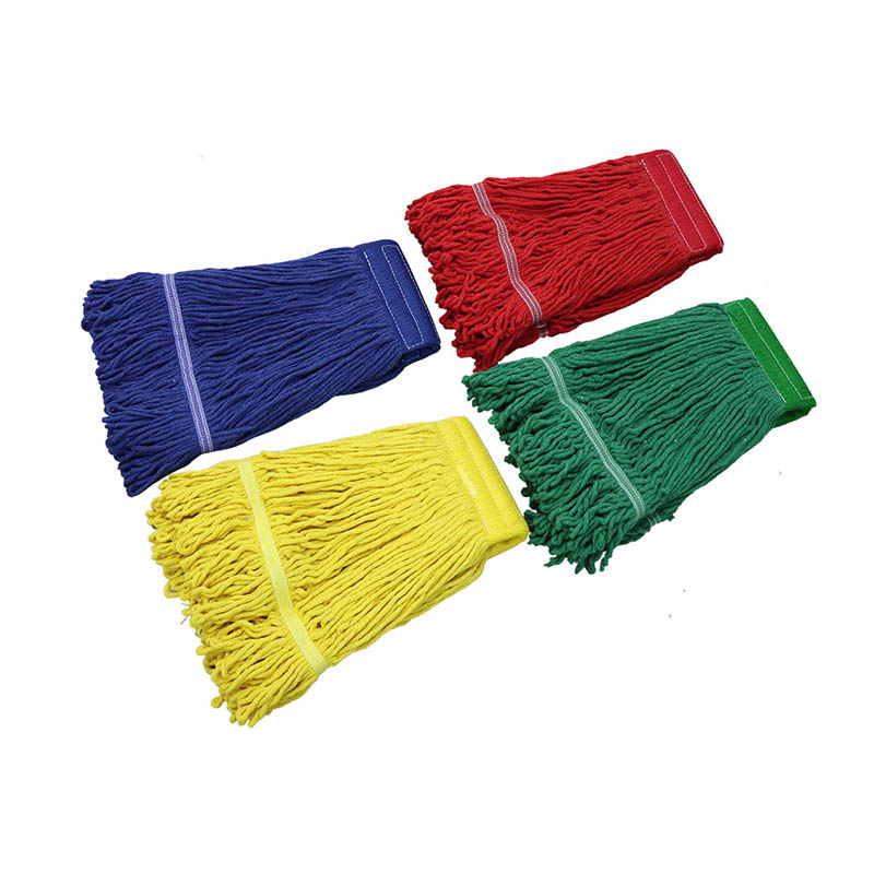 Fregona húmeda de algodón de cuatro colores