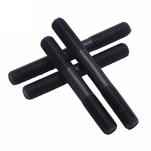 Ends Threaded Equally 1-8 Threads Class 2A Threads Black Oxide Finish 2-1/2 Threaded Lengths Made in US 10 Length Alloy Steel Stud 