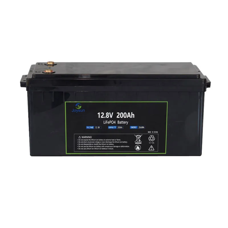 Batterie LFP 12,8 V 200 Ah 2560 Wh LiFePO4 BMS intégré