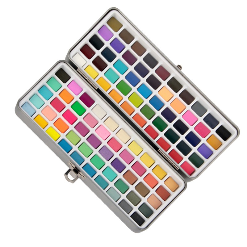 Set akvarelnih barv 100 barv z darilno škatlo