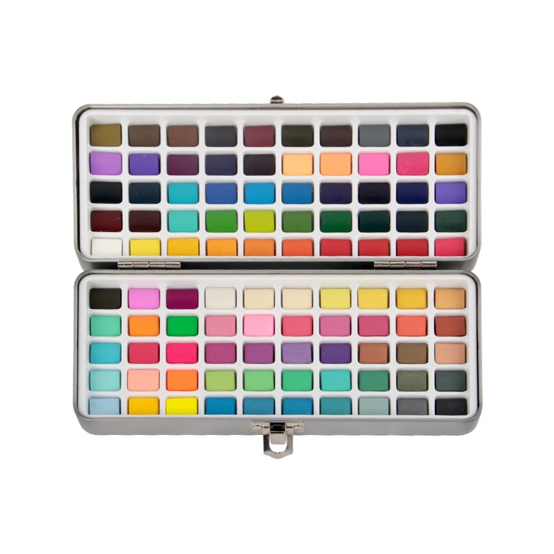 100 Colors Watercolor Paint Set na May Gift Box