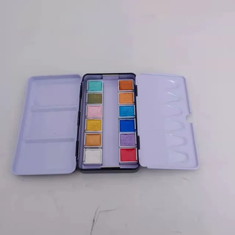 How long does the 12 color metallic watercolor set last and how should it be stored?