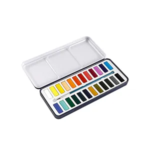 24 couleurs aquarelle solide