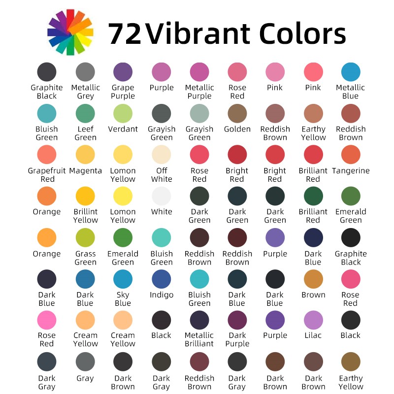 Set akvarelnih barv 72 barv z darilno škatlo