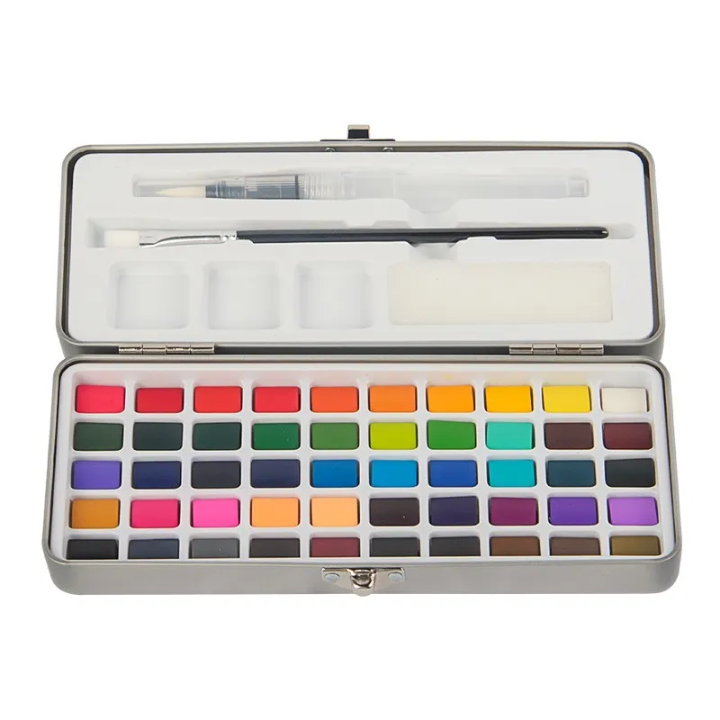 Комплет акварел бои во 50 бои со кутија за подароци