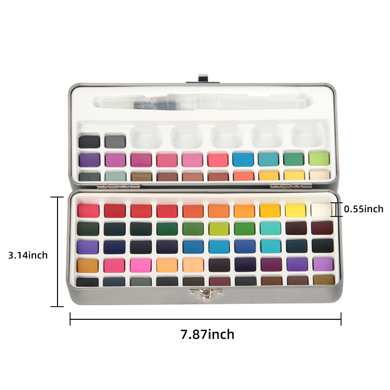 Set akvarelnih barv 72 barv z darilno škatlo