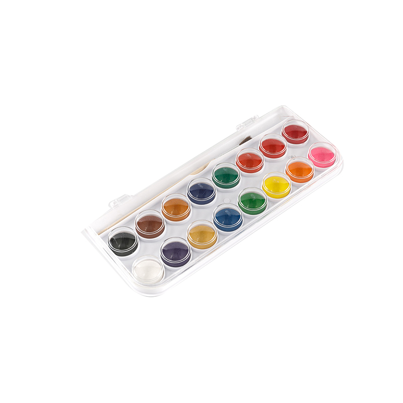 16ct Washable Watercolor Paints With Brush