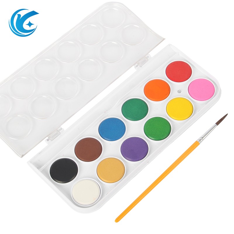 Shimmer 12 farver solid akvarelmaling