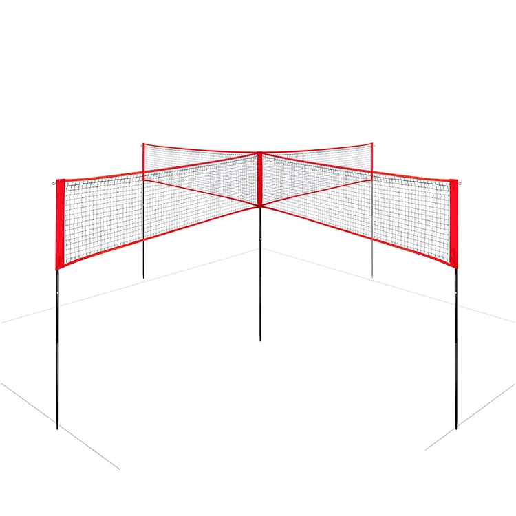 Лесно инсталиране Pickleball Four Square Net Волейбол Тенис Бадминтон
