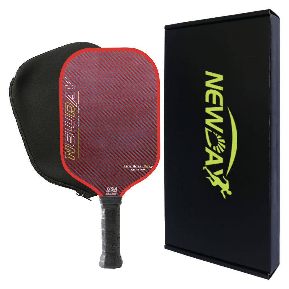 Wholesale Newdaysport Customized Red Kevlar Pickleball Paddle With Box Cover