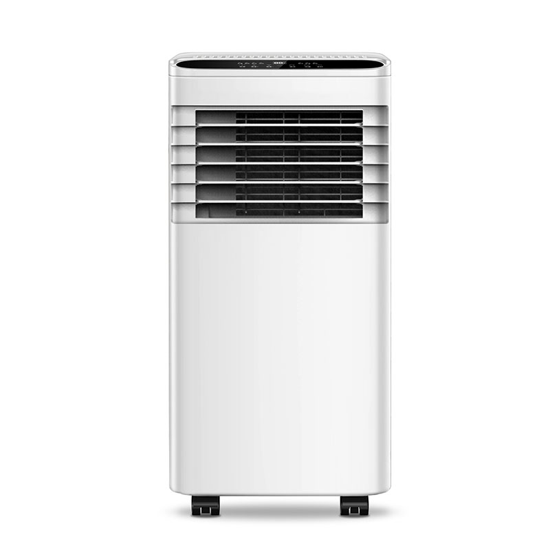 What are the reasons for the odor generated by portable mobile air conditioners during use?