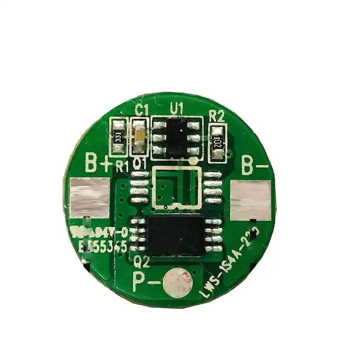 1S 4A 3.7V Round electric lifepo4 tv circuit Lithium ion Battery BMS For 18650 Charger boards