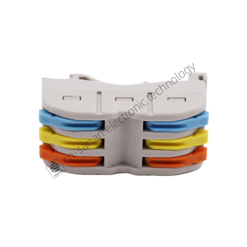 3 In 3 Poles DIN Rail Terminal Quick Connector