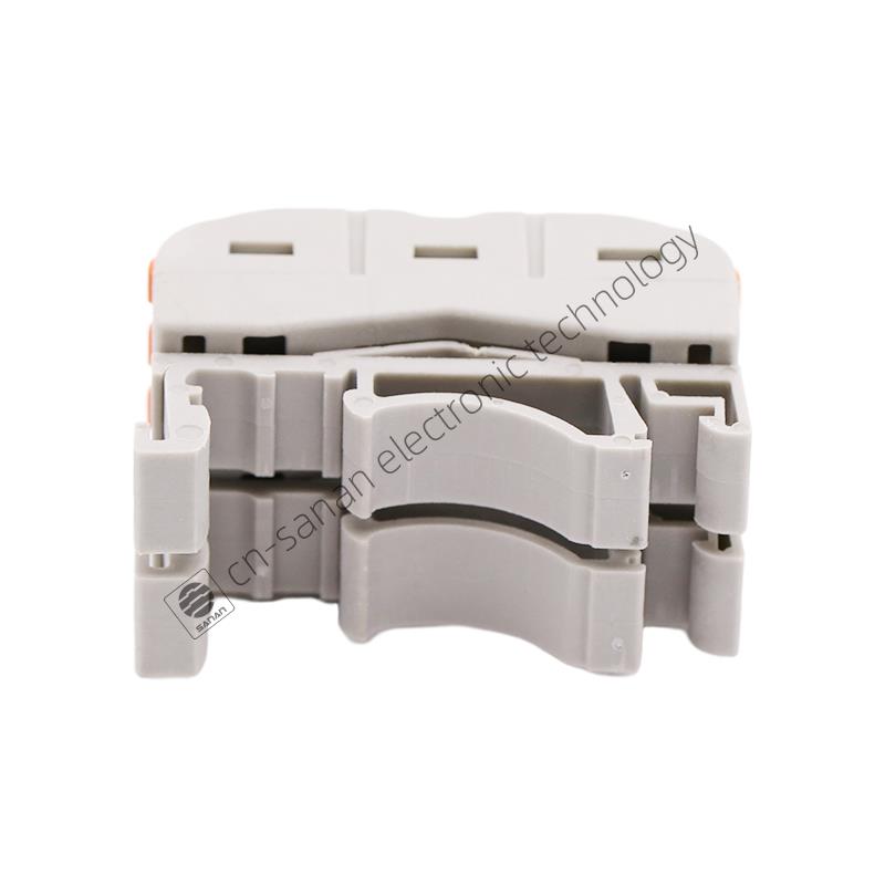 4 In 4 Out Orange DIN Rail Terminal Quick Connector
