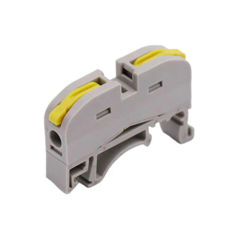 Conector rápido de terminal de trilho DIN amarelo 1 em 1 pólo