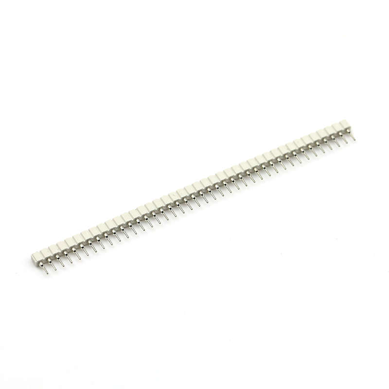 2.54mm White Round Tin Straight Pin Header