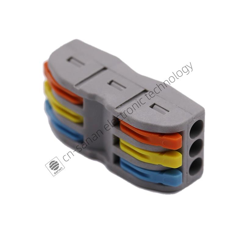 3 In 3 Out Colorful 32A Electronic Fast Wire Connector