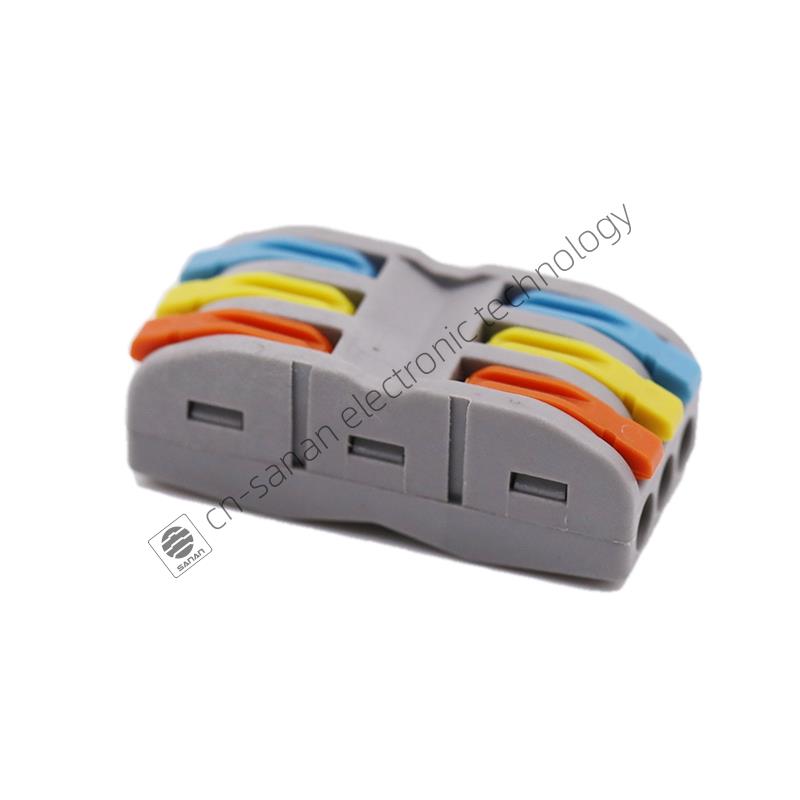 3 In 3 Out Colorful 32A Electronic Fast Wire Connector
