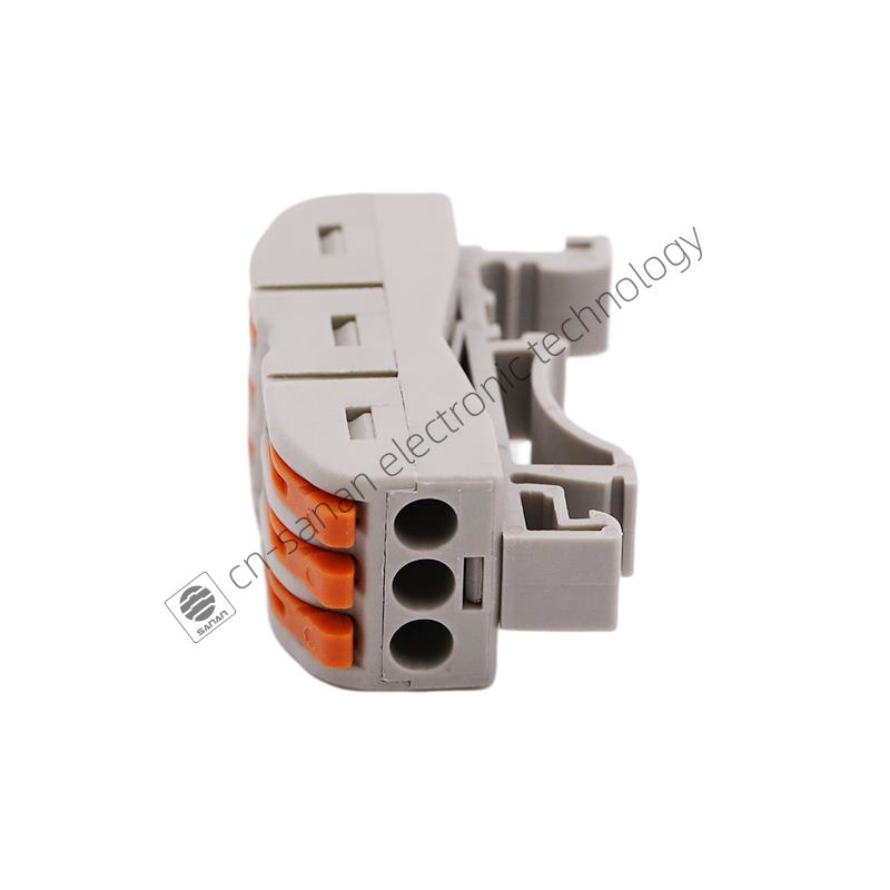 3 In 3 Poles 32A DIN Rail Terminal Quick Connector