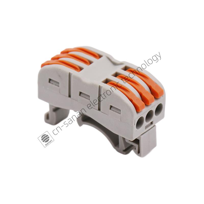 3 In 3 Poles 32A DIN Rail Terminal Quick Connector