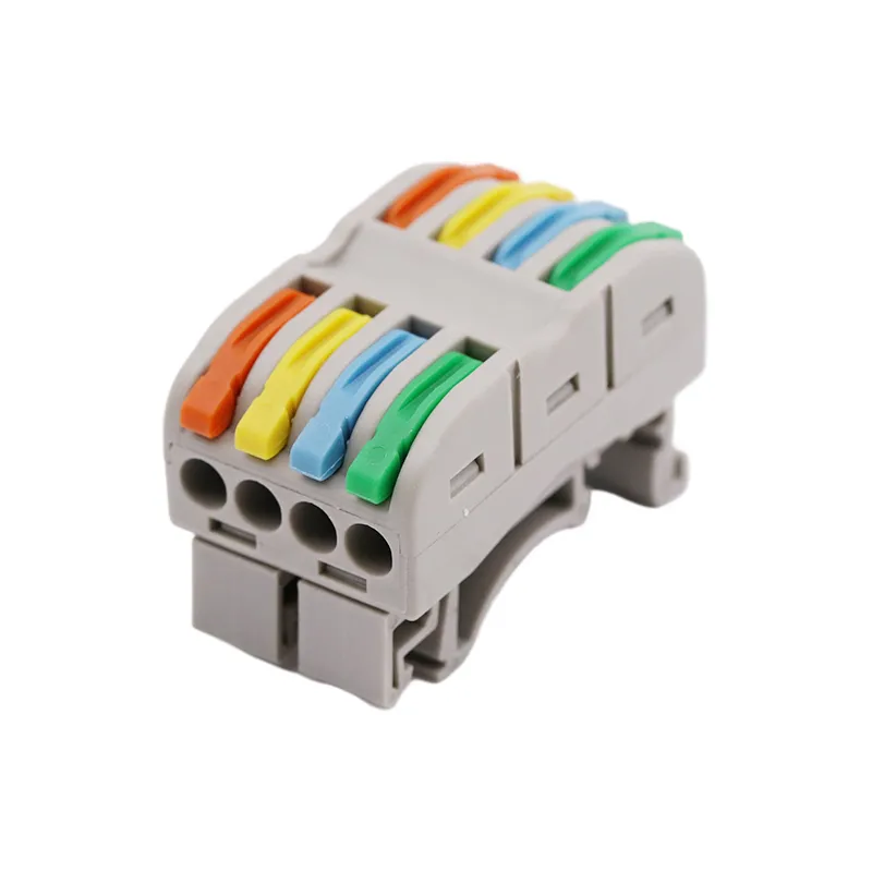 4-də 4-də Rəngli DIN Rail Terminal Tez Bağlayıcı