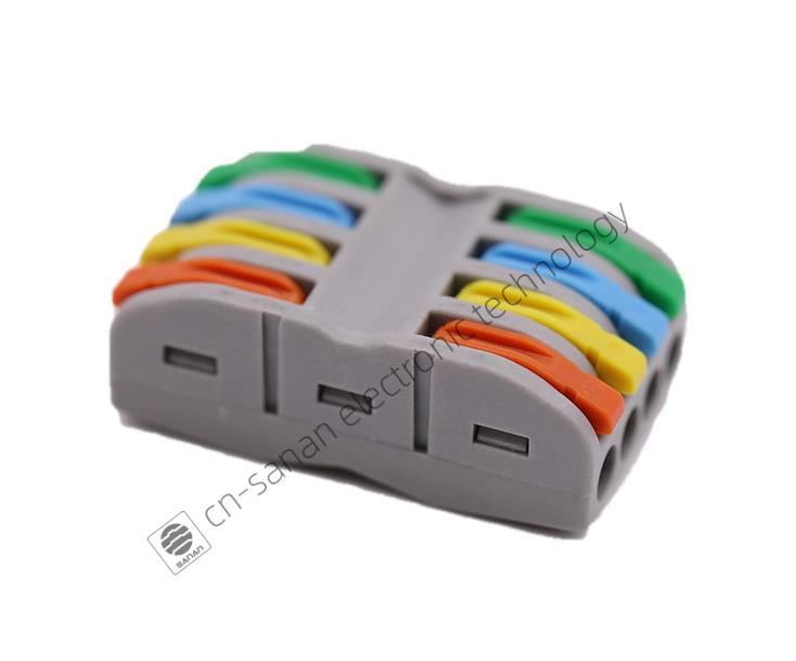 4 In 4 Out Colorful Inline Electronic Fast Wire Connector