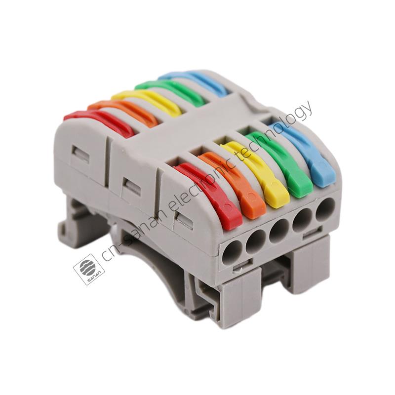 5 In 5 Out PC DIN Rail Terminal Quick Connector