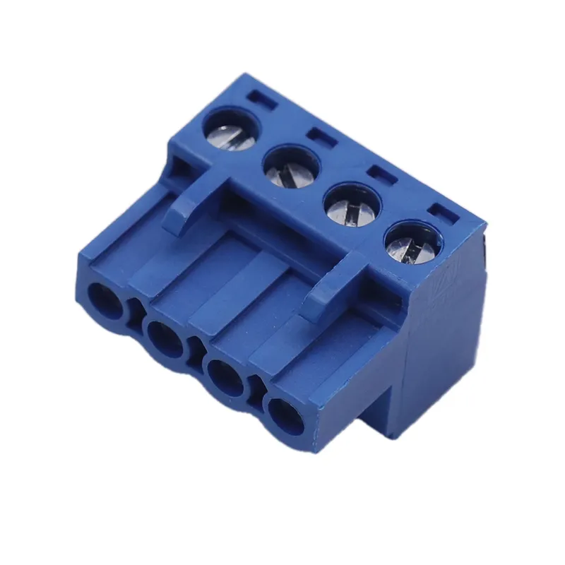 Klemmenblock für DIN-Schienengehäuse, Farbe Blau, 4P