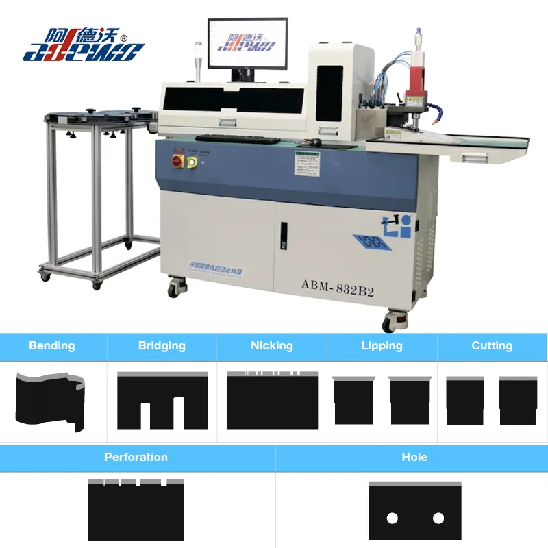 Cintreuse automatique de règles en acier avec entailles