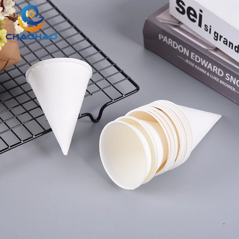 3.7 Oz Rolled Rim Cone Paper Cups